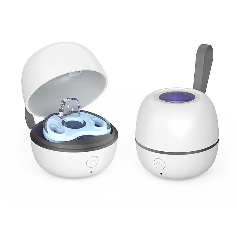 travel-sized portable pacifier steriliser case for moms
